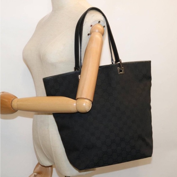 - Gucci GG canvas tote bag black style number 31243 - Picture 1 of 14
